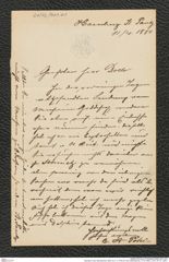 Nachlass Franz Steindachner, Brief von C. A. Pöhl an Franz Steindachner (11.04.1880), Inv.Nr. 401.01, Seite 1